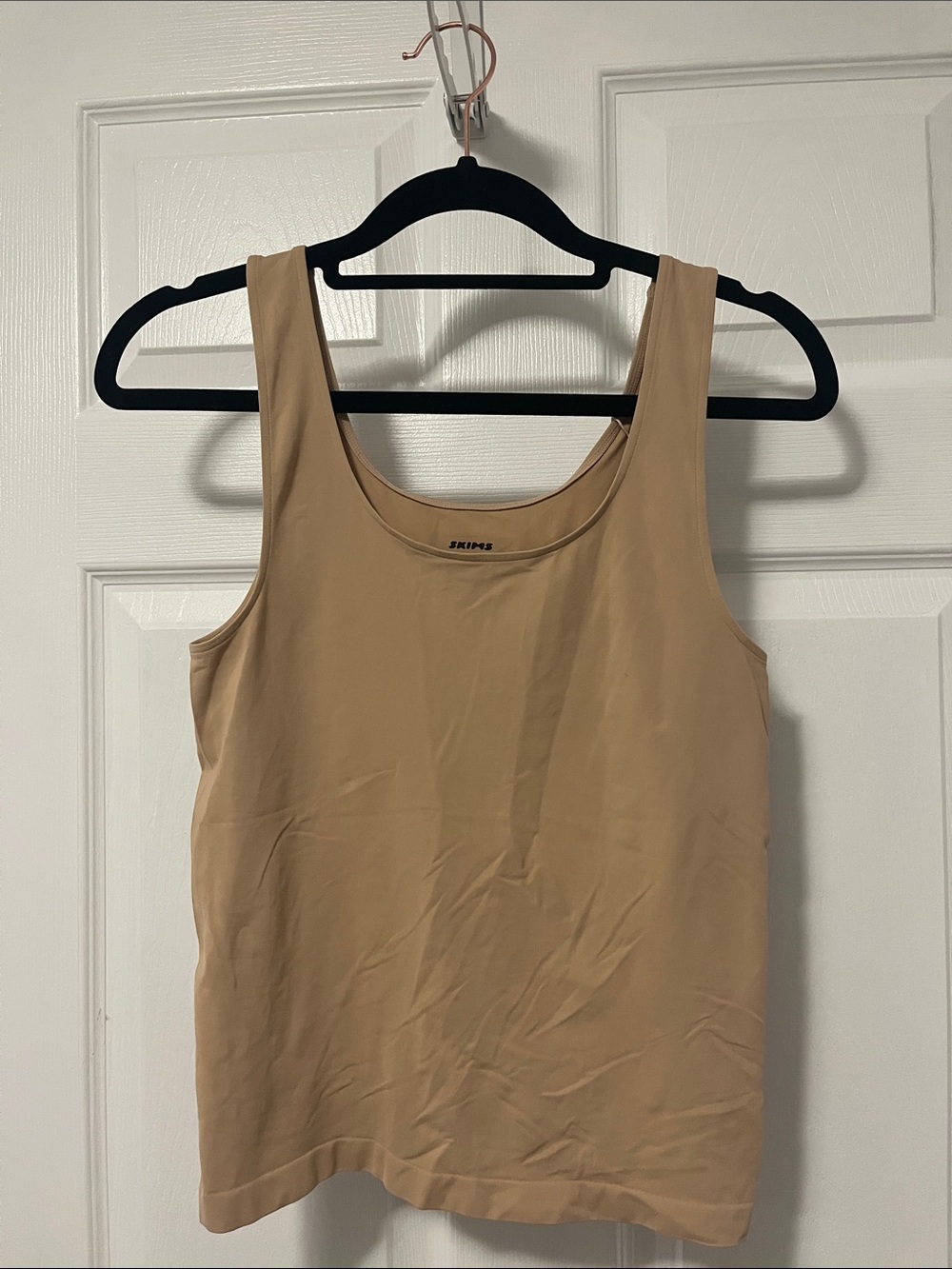 SKIMS Beige Scoop Neck Tank Top